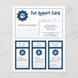 Pet Report Cards - Blue