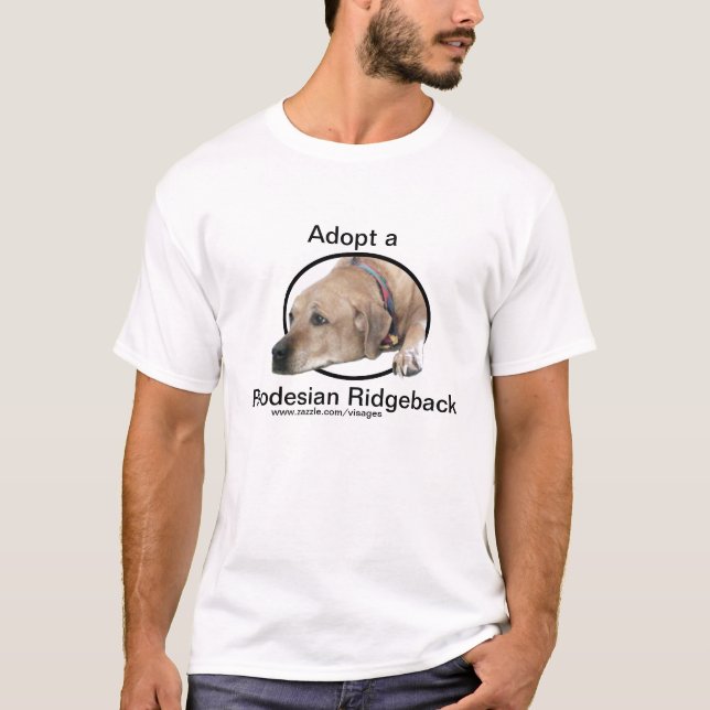 Pet Rhodesian Ridgeback Hund Bild Tee (Framsida)