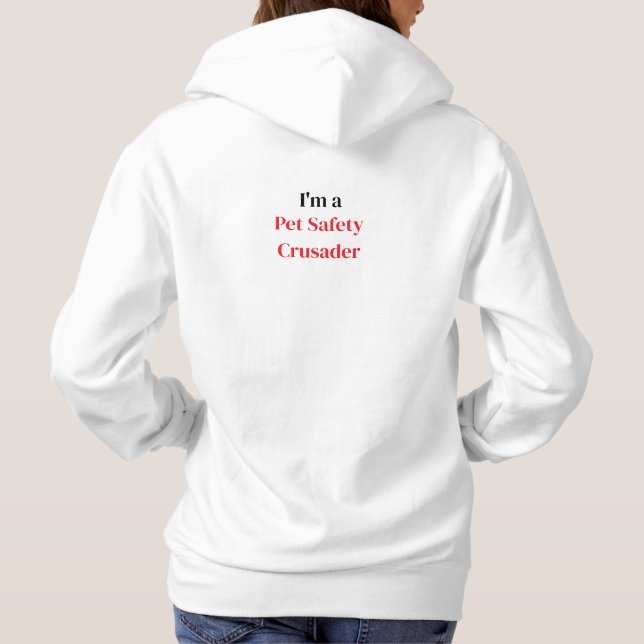 Pet Safety Crusader Women's Hoodie T Shirt (Baksida)