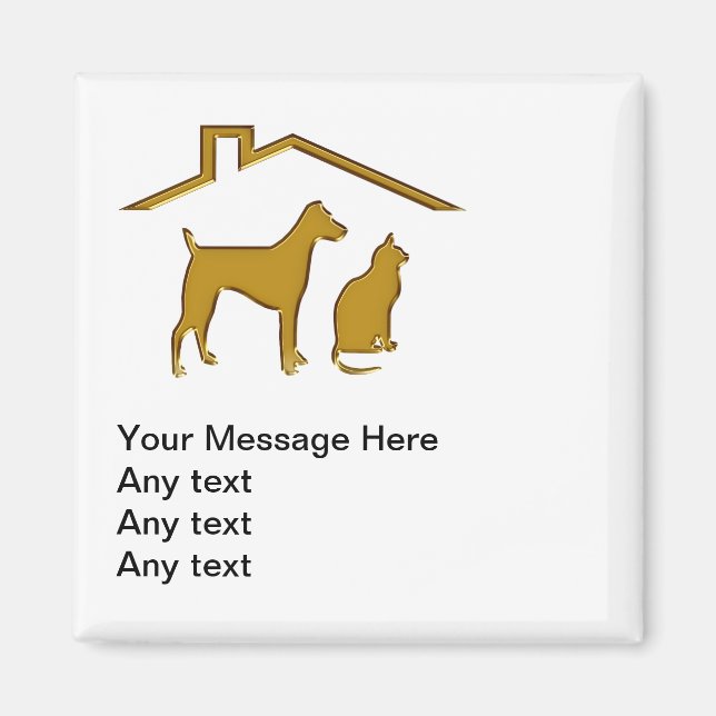 Pet Service Business Magnets Magnet (Framsidan)