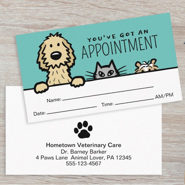 Pet Service Hund Cat Guinea Gris Funny Möte Visitkort (Skapare uppladdad)
