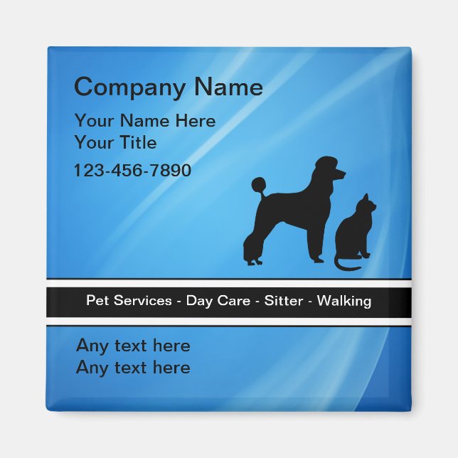 Pet Service Magnets Magnet (Framsidan)