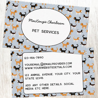 Pet Services Cavalier Kung Charles Spain Visitkort