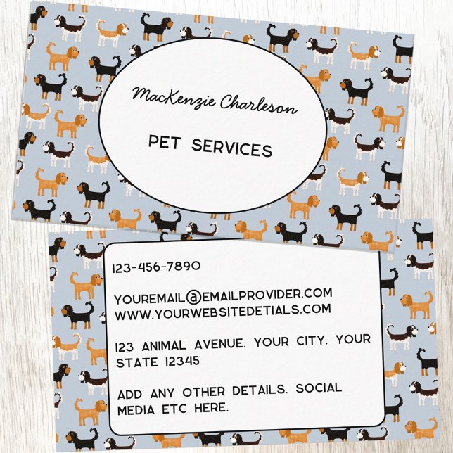Pet Services Cavalier Kung Charles Spain Visitkort (Skapare uppladdad)