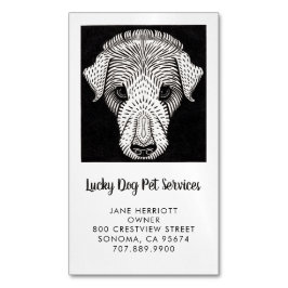 Pet Services Dog Walker Groomer Daycare Magnetiska Visitkort