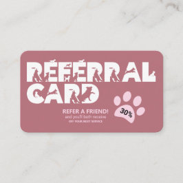 Pet Services Paw Skriv ut referenskort Rabattkort