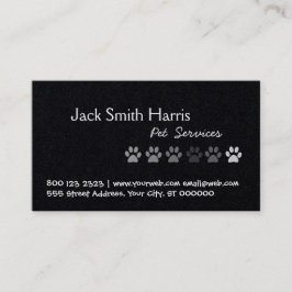 Pet Services, Pet Sitter, Pet Groomer Visitkort