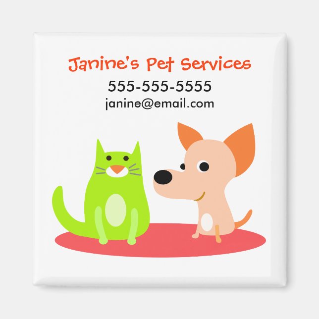 Pet Services Promotional Magnet (Framsidan)