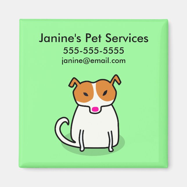Pet Services Promotional Magnet (Framsidan)