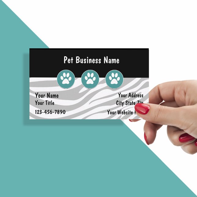 Pet Services-Trendiget Moderna Affärskort Visitkort (Skapare uppladdad)