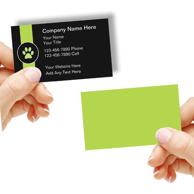 Pet Services Trendy Modern Business Card Visitkort (Skapare uppladdad)