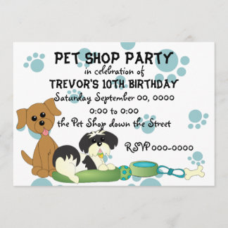 Pet Shop Party Inbjudningar