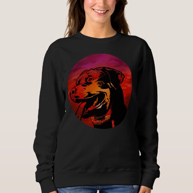 Pet Silhouette Rottweiler T Shirt (Framsida)