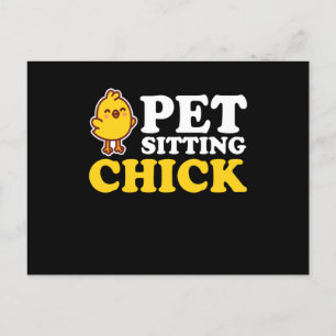 Pet Sitta Chick Petsit Vykort