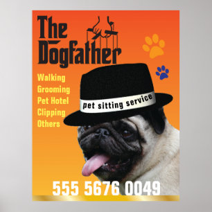 Pet Sitta 🐾 Dogfather Dog Walker Trustworthy Poster