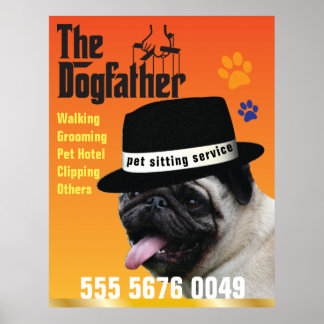 Pet Sitta 🐾 Dogfather Dog Walker Trustworthy Poster