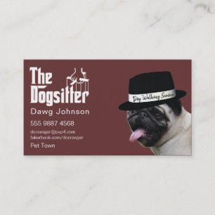 Pet Sitta 🐾 Dogfather Dog Walker Trustworthy Visitkort