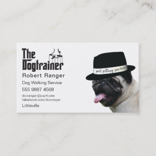 Pet Sitta 🐾 Dogfather Dog Walker Trustworthy Visitkort