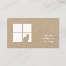 Pet Sitta| Groomer Services Unik Modern Kraft Visitkort