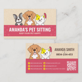 Pet Sitta, Hund, bordning, veterinärklinik, Pet Visitkort