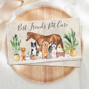 Pet Sitta Hund Cat Horse Elegant Animals Visitkort