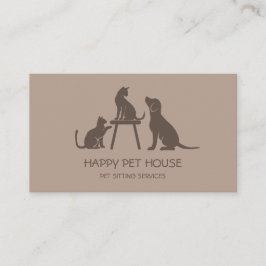 Pet Sitta Hund Walking Cat Veterinarian Business Visitkort