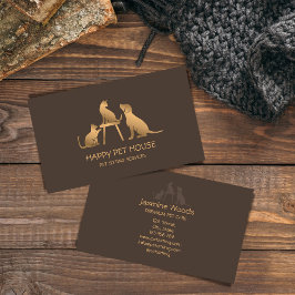 Pet Sitta Hund Walking Cat Veterinarian Business Visitkort