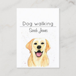 Pet Sitta Hund Walking Sitter Watercolor Visitkort