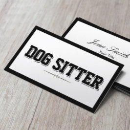 Pet Sitta Modern djärv Gräns Plain Visitkort