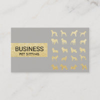 Pet Sitta Modern Guld Silver Hundar Silhouettes