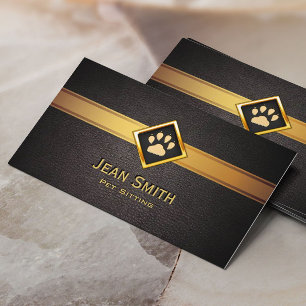 Pet Sitta Monogram Guld Pet Tass Djuromsorg Visitkort