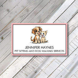 Pet Sitta Petsit Hund Walking Services Cute Visitkort