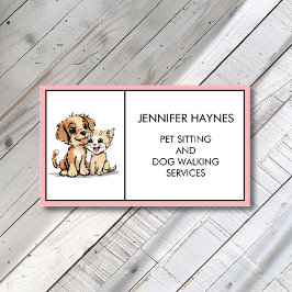 Pet Sitta Petsit Hund Walking Services Cute Visitkort