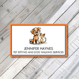 Pet Sitta Petsit Hund Walking Services Cute Visitkort