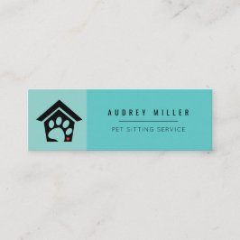 Pet Sitta Service Djuromsorgare Square, Affärskort Mini Visitkort