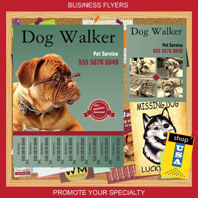 Pet Sitta Service Dog Walker Business Flyer Ad (Skapare uppladdad)