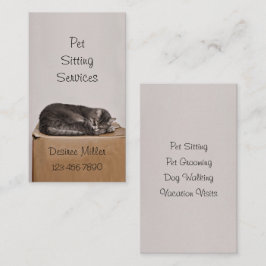 Pet Sitta Services Cat Grooming Hund Walking Visitkort
