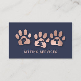 Pet Sitta Services Ro Guld och flottan Visitkort
