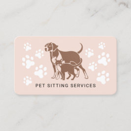 Pet Sitta Services Ro Guld och  Rosa Busine Visitkort