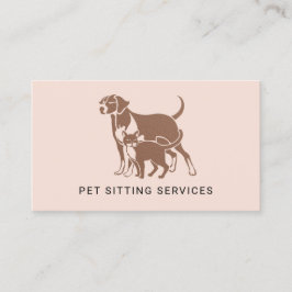 Pet Sitta Services Ro Guld och  Rosa Visitkort