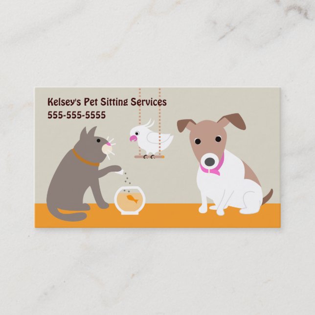 Pet Sitta Services Visitkort (Framsida)