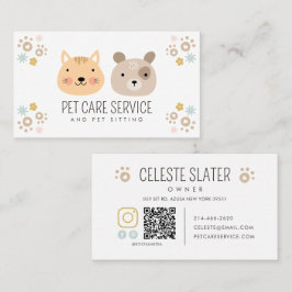 Pet Sitta, Veterinary Clinic, Vet, Djuromsorg,Hand Visitkort