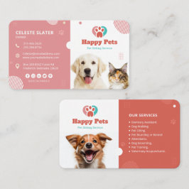 Pet Sitta, Veterinary Clinic, Vet, Pet Service Visitkort