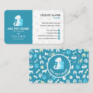 Pet Sitta, Veterinary Clinic, Vet, Pet Service Visitkort