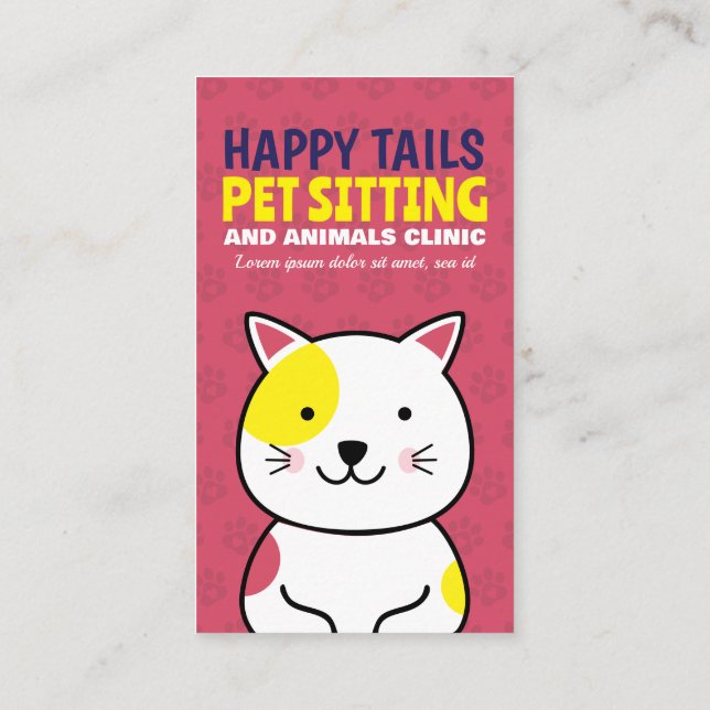 Pet Sitta, Veterinary Clinic, Vet, Veterinär Visitkort (Baksida)