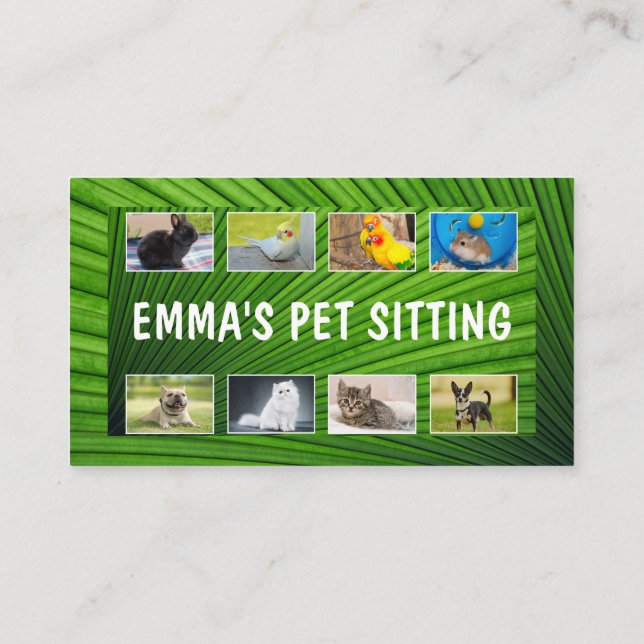 Pet Sitter Affärskort Dog Walker Visitkort (Baksida)