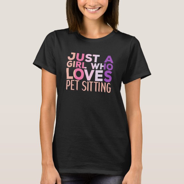 Pet Sitter Apparel Pet Sitta för Hund Sitter T Shirt (Framsida)