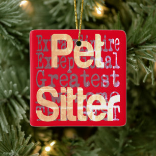 Pet Sitter Extraordinaire Julgransprydnad Keramik