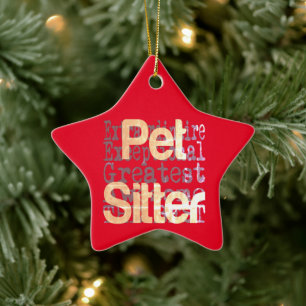 Pet Sitter Extraordinaire Julgransprydnad Keramik