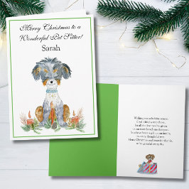 Pet Sitter God jul Terrier och Labradoodle Kort